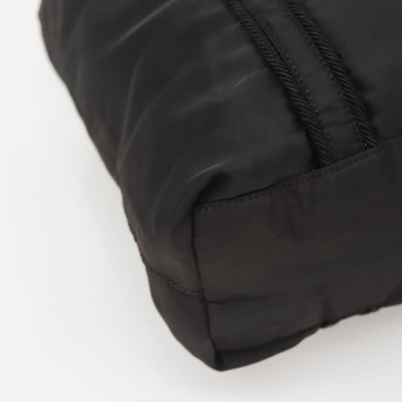 PRADA Shoulder Bag Nylon Black Silver Auth bs25905