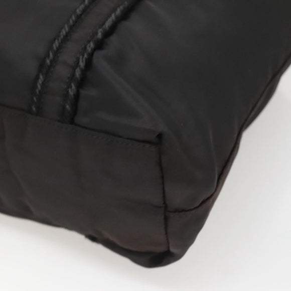 PRADA Shoulder Bag Nylon Black Silver Auth bs25905