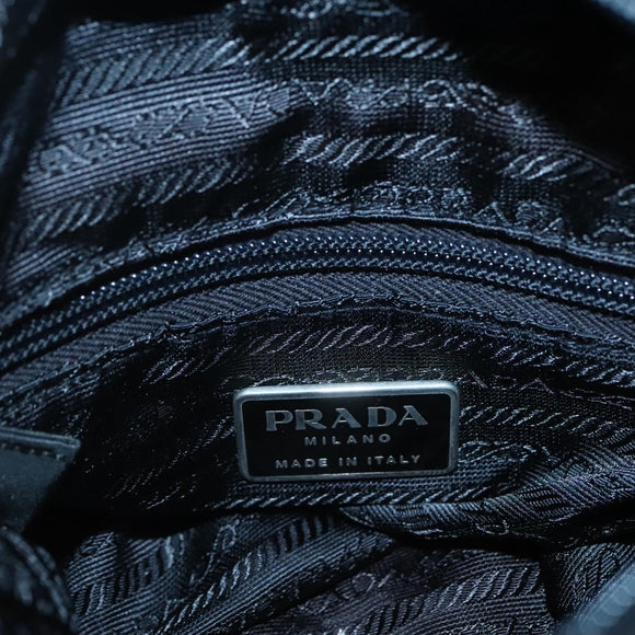 PRADA Shoulder Bag Nylon Black Silver Auth bs25905