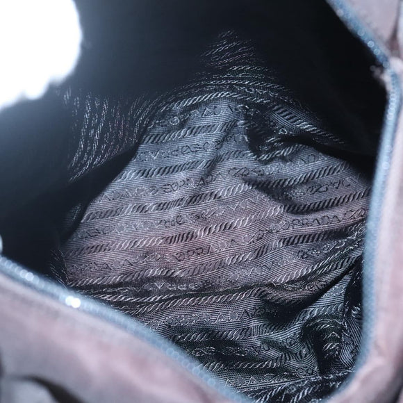 PRADA Shoulder Bag Nylon Black Silver Auth bs25905