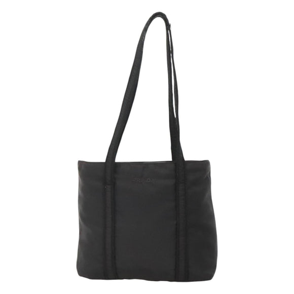 PRADA Shoulder Bag Nylon Black Silver Auth bs25905