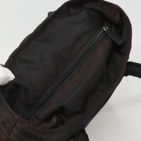 PRADA Shoulder Bag Nylon Black Silver Auth bs25905