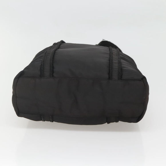 PRADA Shoulder Bag Nylon Black Silver Auth bs25905