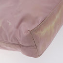 PRADA Shoulder Bag Nylon Pink Silver Auth bs25907-15
