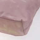 PRADA Shoulder Bag Nylon Pink Silver Auth bs25907-16