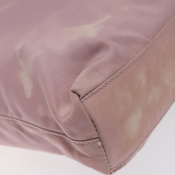 PRADA Shoulder Bag Nylon Pink Silver Auth bs25907