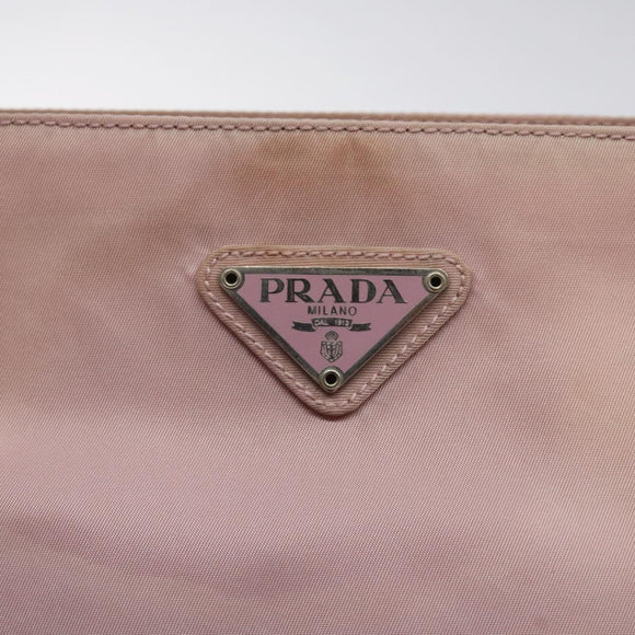 PRADA Shoulder Bag Nylon Pink Silver Auth bs25907