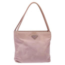 PRADA Shoulder Bag Nylon Pink Silver Auth bs25907-13