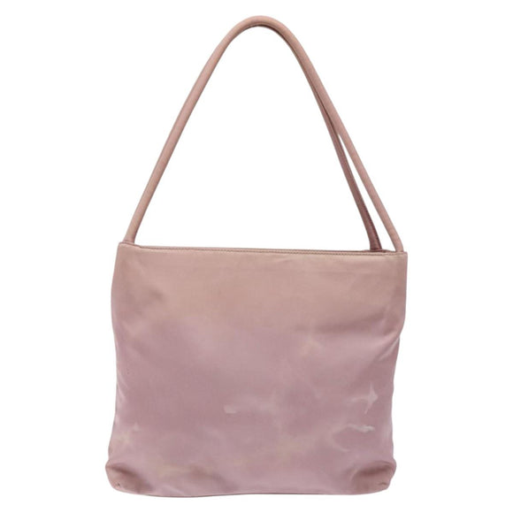 PRADA Shoulder Bag Nylon Pink Silver Auth bs25907