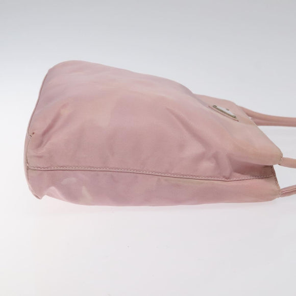 PRADA Shoulder Bag Nylon Pink Silver Auth bs25907