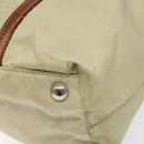 PRADA Shoulder Bag Nylon Beige Silver Auth bs25909-10