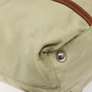 PRADA Shoulder Bag Nylon Beige Silver Auth bs25909-11