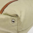PRADA Shoulder Bag Nylon Beige Silver Auth bs25909-12