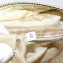 PRADA Shoulder Bag Nylon Beige Silver Auth bs25909-21