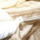 PRADA Shoulder Bag Nylon Beige Silver Auth bs25909-22