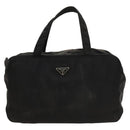 PRADA Hand Bag Nylon Black Silver Auth bs25910-13