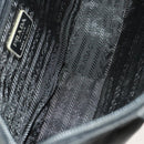 PRADA Hand Bag Nylon Black Silver Auth bs25910-23