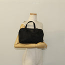 PRADA Hand Bag Nylon Black Silver Auth bs25910-26