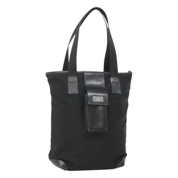 GUCCI Hand Bag Nylon Black Silver 019 0373 Auth bs25919