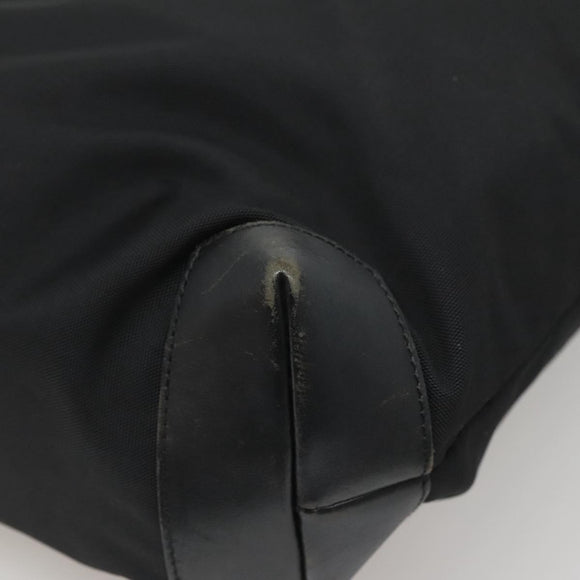 GUCCI Hand Bag Nylon Black Silver 019 0373 Auth bs25919