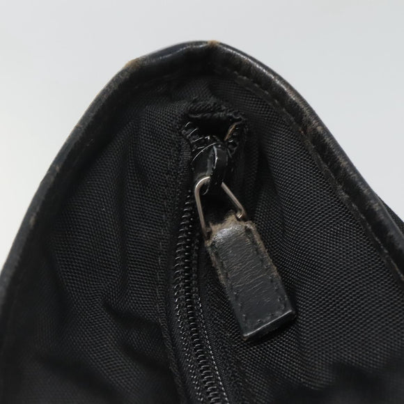 GUCCI Hand Bag Nylon Black Silver 019 0373 Auth bs25919
