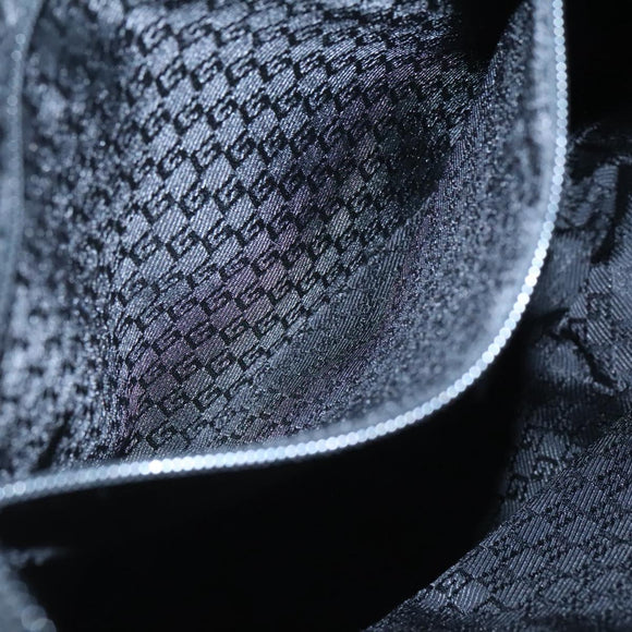 GUCCI Hand Bag Nylon Black Silver 019 0373 Auth bs25919