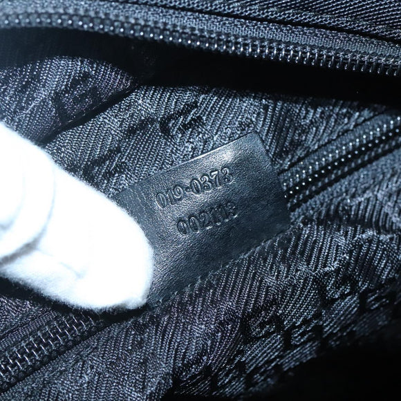 GUCCI Hand Bag Nylon Black Silver 019 0373 Auth bs25919