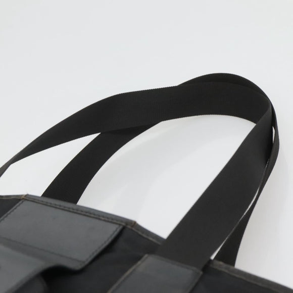 GUCCI Hand Bag Nylon Black Silver 019 0373 Auth bs25919