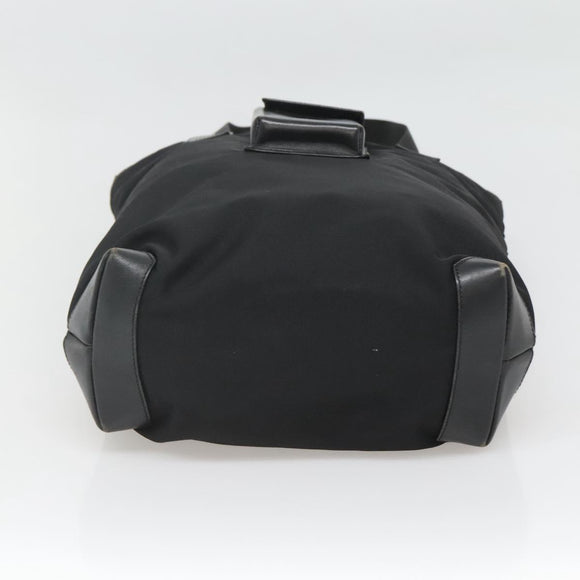 GUCCI Hand Bag Nylon Black Silver 019 0373 Auth bs25919