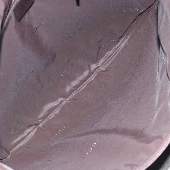 GUCCI Shoulder Bag Leather Brown Silver 001 1206 Auth bs25922