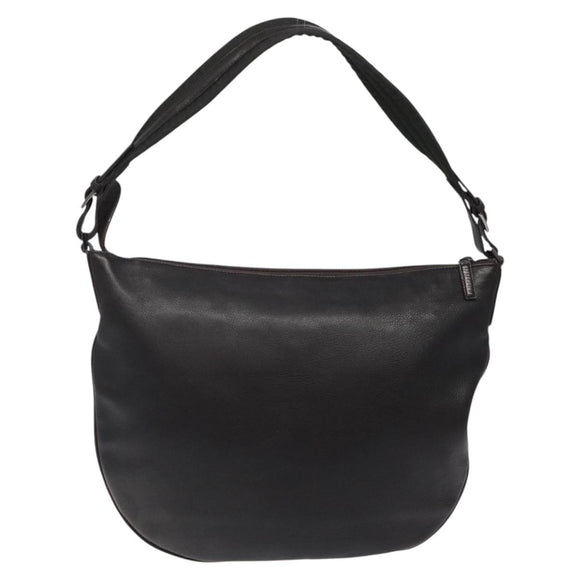 GUCCI Shoulder Bag Leather Brown Silver 001 1206 Auth bs25922