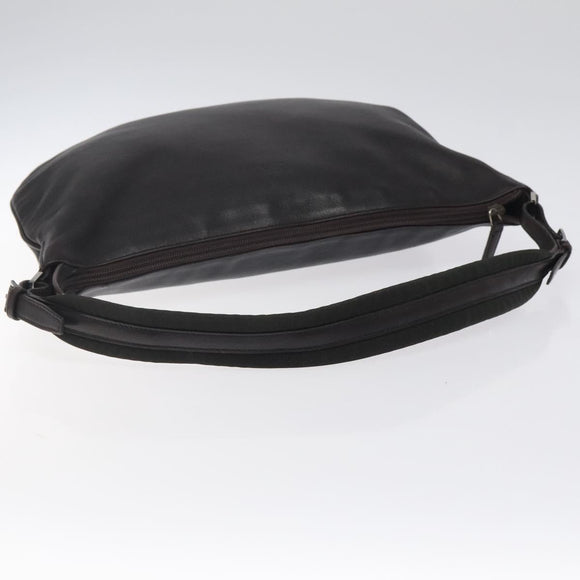 GUCCI Shoulder Bag Leather Brown Silver 001 1206 Auth bs25922