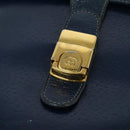 GUCCI Shoulder Bag Leather Blue Gold Auth bs25923-14