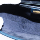 GUCCI Shoulder Bag Leather Blue Gold Auth bs25923-19