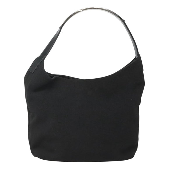 GUCCI Shoulder Bag Nylon Metal Black Silver 001 3298 Auth bs25925