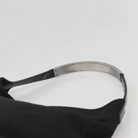 GUCCI Shoulder Bag Nylon Metal Black Silver 001 3298 Auth bs25925