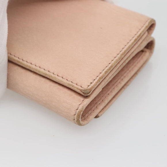 GUCCI Trifold Wallet Leather Pink Gold 474746 Auth bs25927