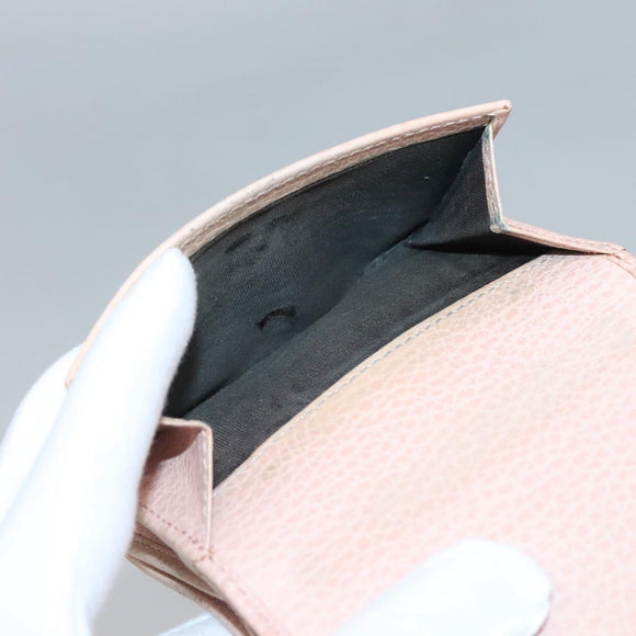 GUCCI Trifold Wallet Leather Pink Gold 474746 Auth bs25927