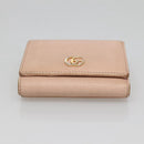 GUCCI Trifold Wallet Leather Pink Gold 474746 Auth bs25927-7