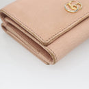 GUCCI Trifold Wallet Leather Pink Gold 474746 Auth bs25927-9