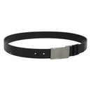 GUCCI Belt Leather 81.5-34.3"" Black Silver Auth bs25928-1
