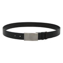 GUCCI Belt Leather 81.5-34.3"" Black Silver Auth bs25928-2