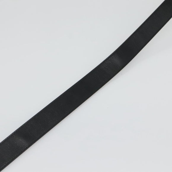 GUCCI Belt Leather 81.5-34.3"" Black Silver Auth bs25928