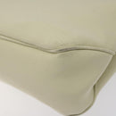 Salvatore Ferragamo Gancini Shoulder Bag Canvas White Silver Auth bs25930-12