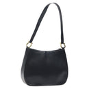 Salvatore Ferragamo Shoulder Bag Leather Black Gold Auth bs25932-1