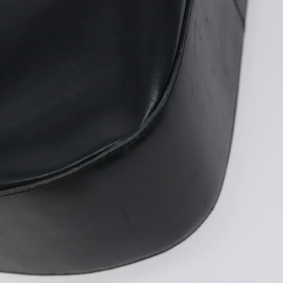 Salvatore Ferragamo Shoulder Bag Leather Black Gold Auth bs25932