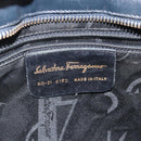 Salvatore Ferragamo Shoulder Bag Leather Black Gold Auth bs25932-12