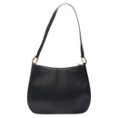Salvatore Ferragamo Shoulder Bag Leather Black Gold Auth bs25932-13