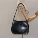Salvatore Ferragamo Shoulder Bag Leather Black Gold Auth bs25932-20