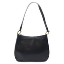Salvatore Ferragamo Shoulder Bag Leather Black Gold Auth bs25932-2